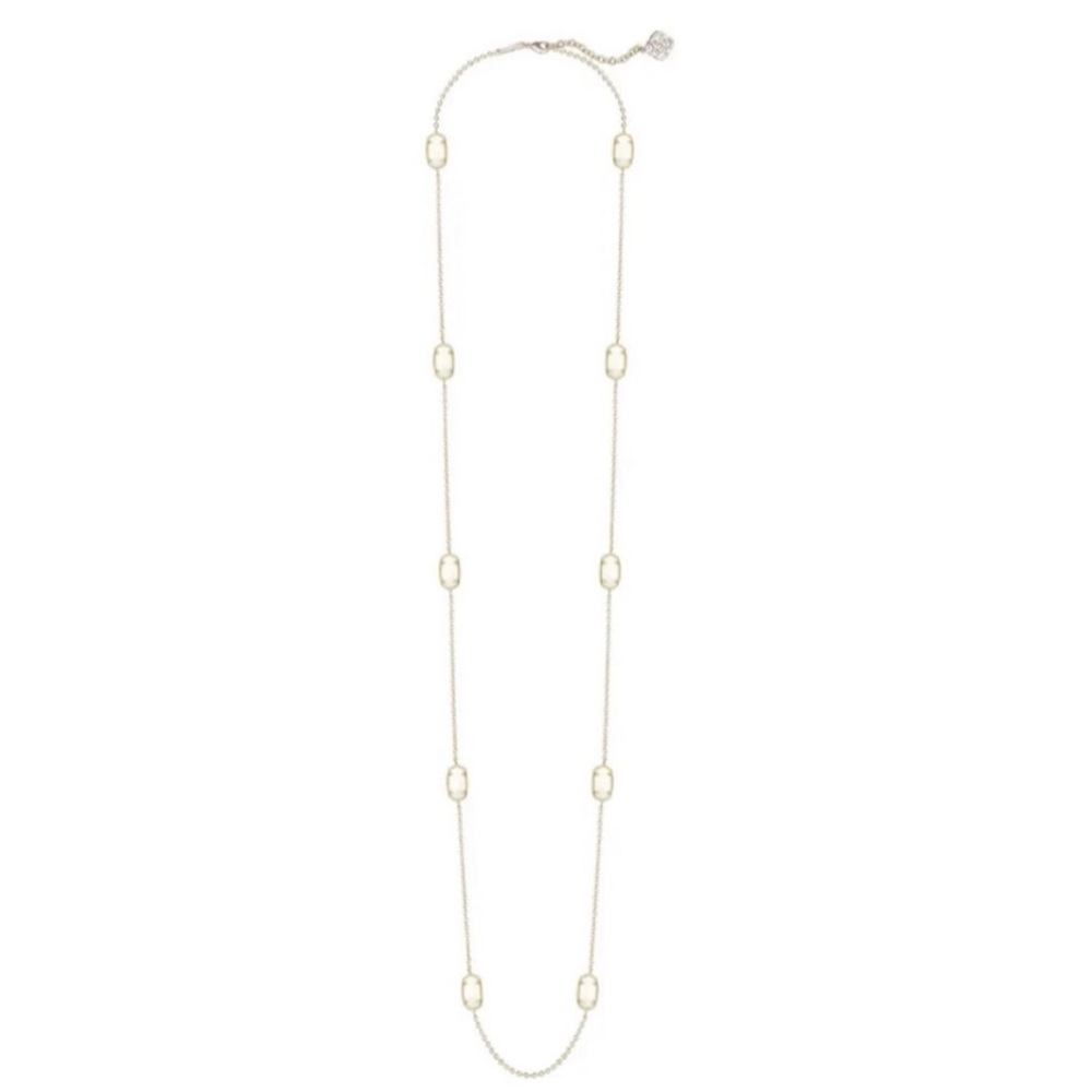 Kendra Scott White and Gold Kellie Necklace
